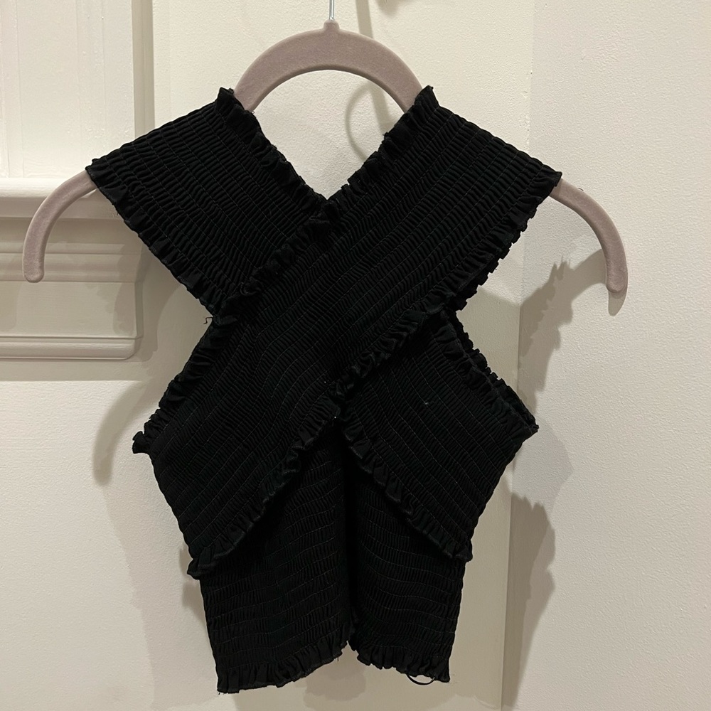 OUT FROM UNDER Black Crop Top